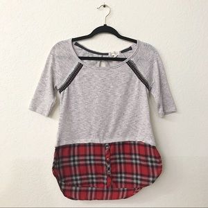 Altar’d State Plaid Bottom Sweater